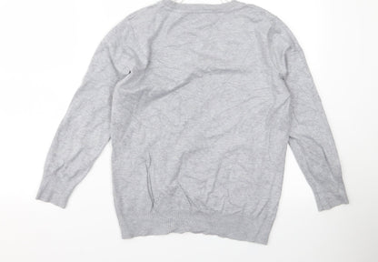 Womens UK Size XL M&Co Grey Pullover Jumper