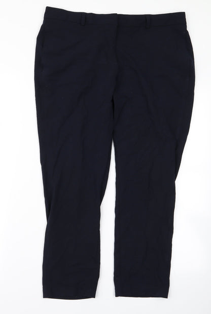 Womens UK Size 14 m&s Regular Fit  Blue Trousers