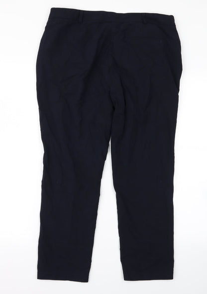 Womens UK Size 14 m&s Regular Fit  Blue Trousers