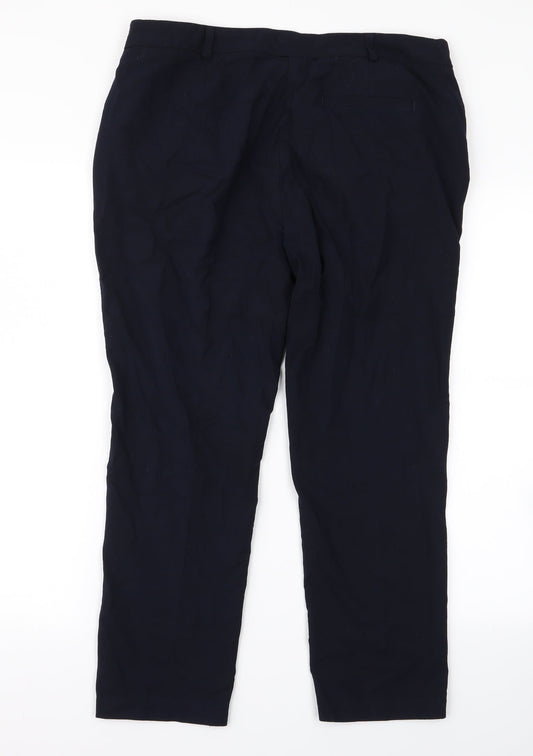 Womens UK Size 14 m&s Regular Fit  Blue Trousers