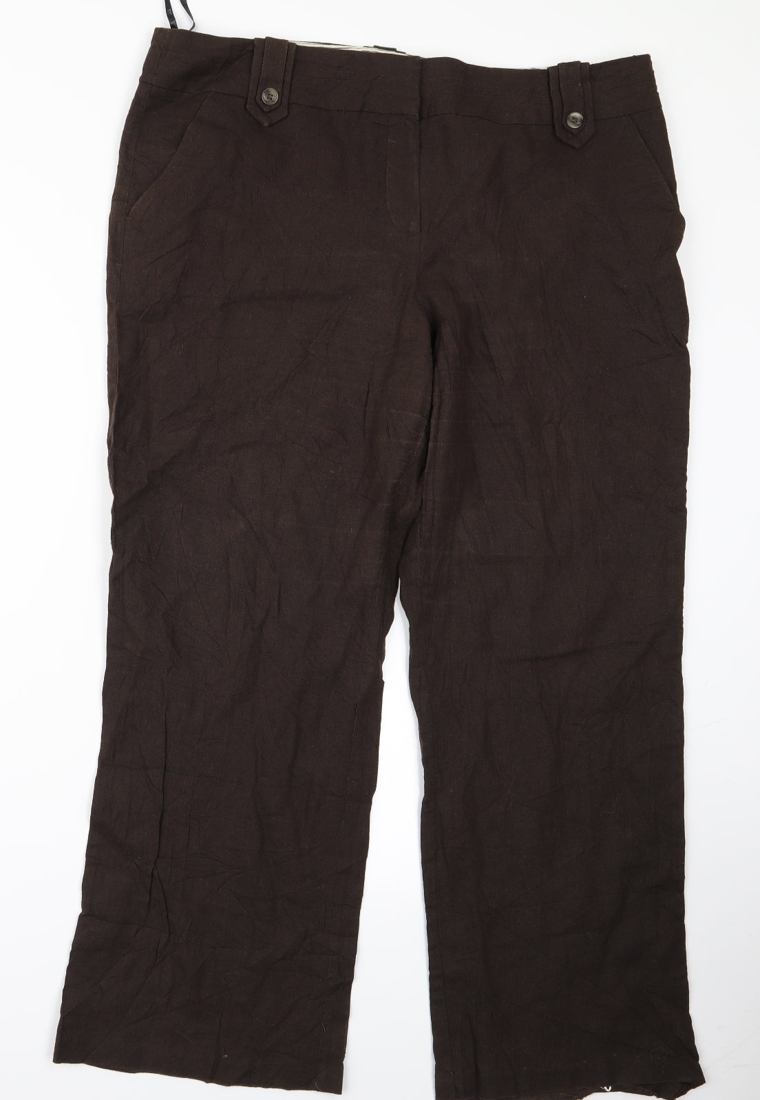 Womens UK Size 40 Preworn Regular Fit  Brown Trousers