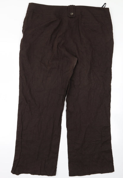 Womens UK Size 40 Preworn Regular Fit  Brown Trousers