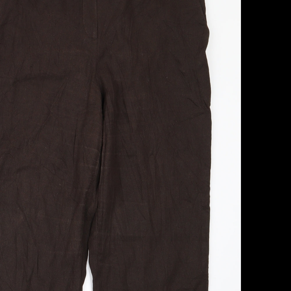 Womens UK Size 40 Preworn Regular Fit  Brown Trousers