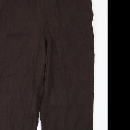 Womens UK Size 40 Preworn Regular Fit  Brown Trousers