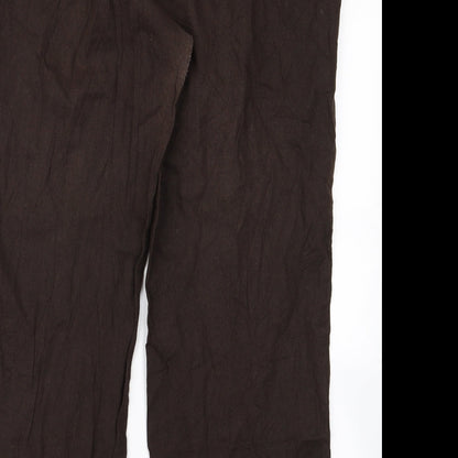 Womens UK Size 40 Preworn Regular Fit  Brown Trousers