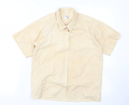 school life Girls Beige  Rayon Basic Button-Up Size 12 Years
