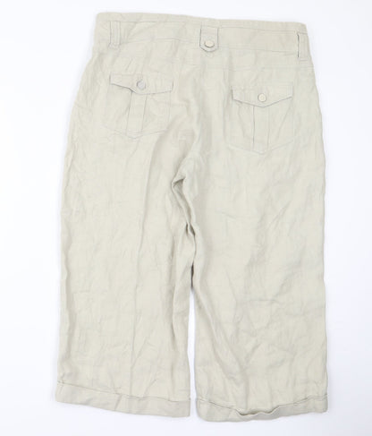 Womens UK Size 34 m7s Relaxed Fit  White Trousers