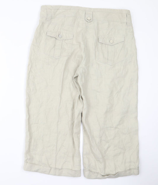 Womens UK Size 34 m7s Relaxed Fit  White Trousers