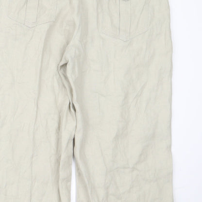 Womens UK Size 34 m7s Relaxed Fit  White Trousers