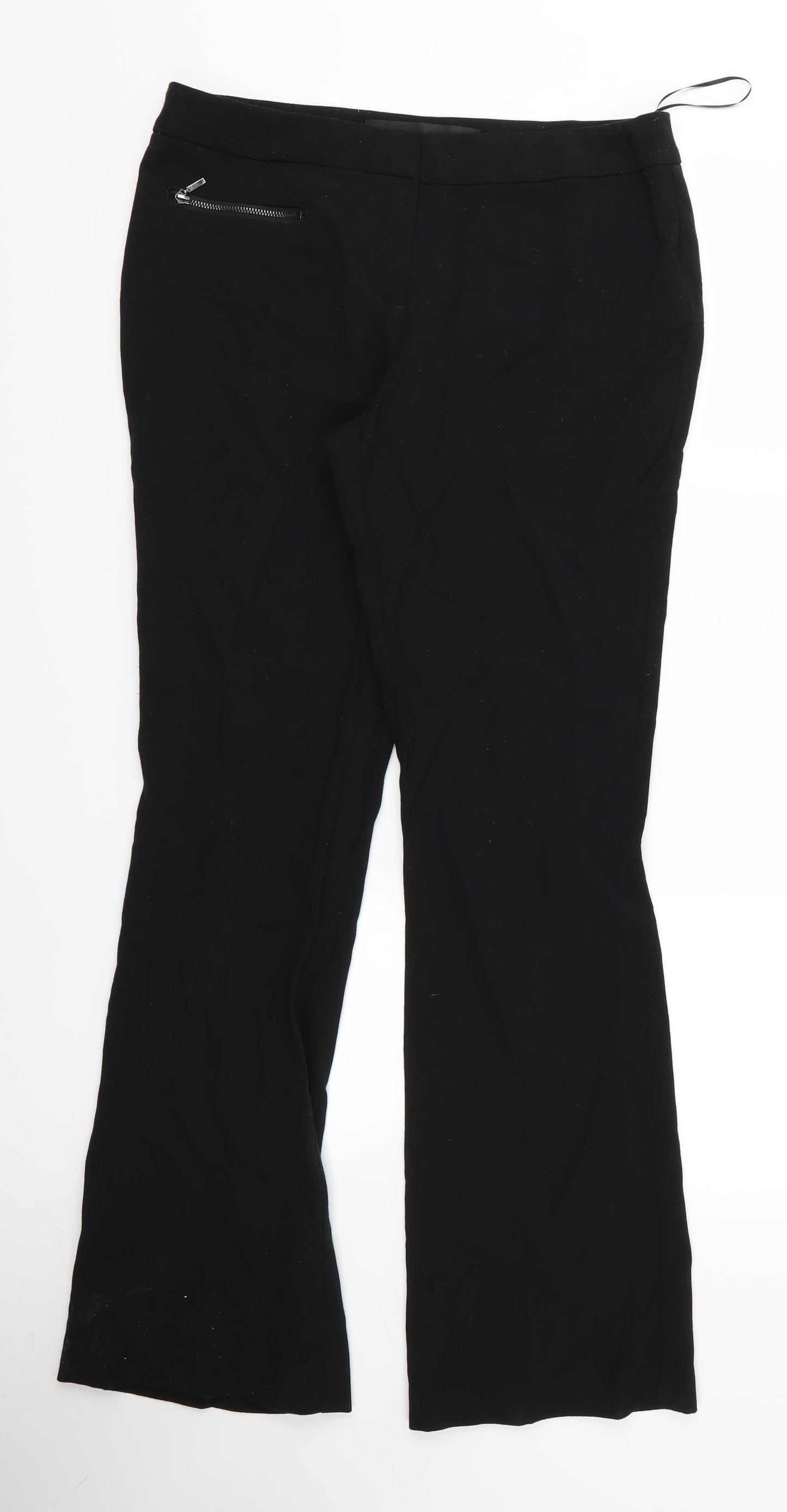 Womens UK Size 10 NEXT Regular Fit  Black Trousers