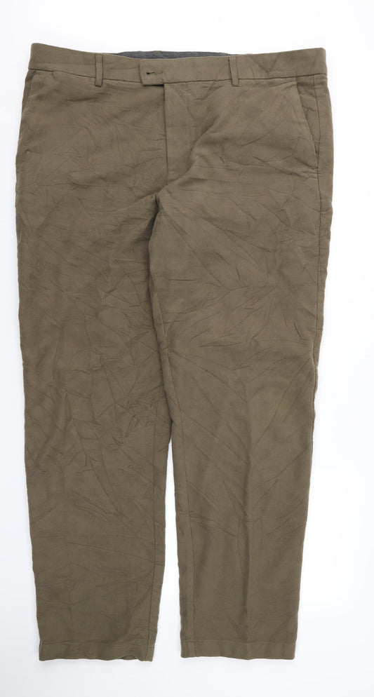 Womens UK Size 42 Atmosphere Relaxed Fit  Brown Trousers