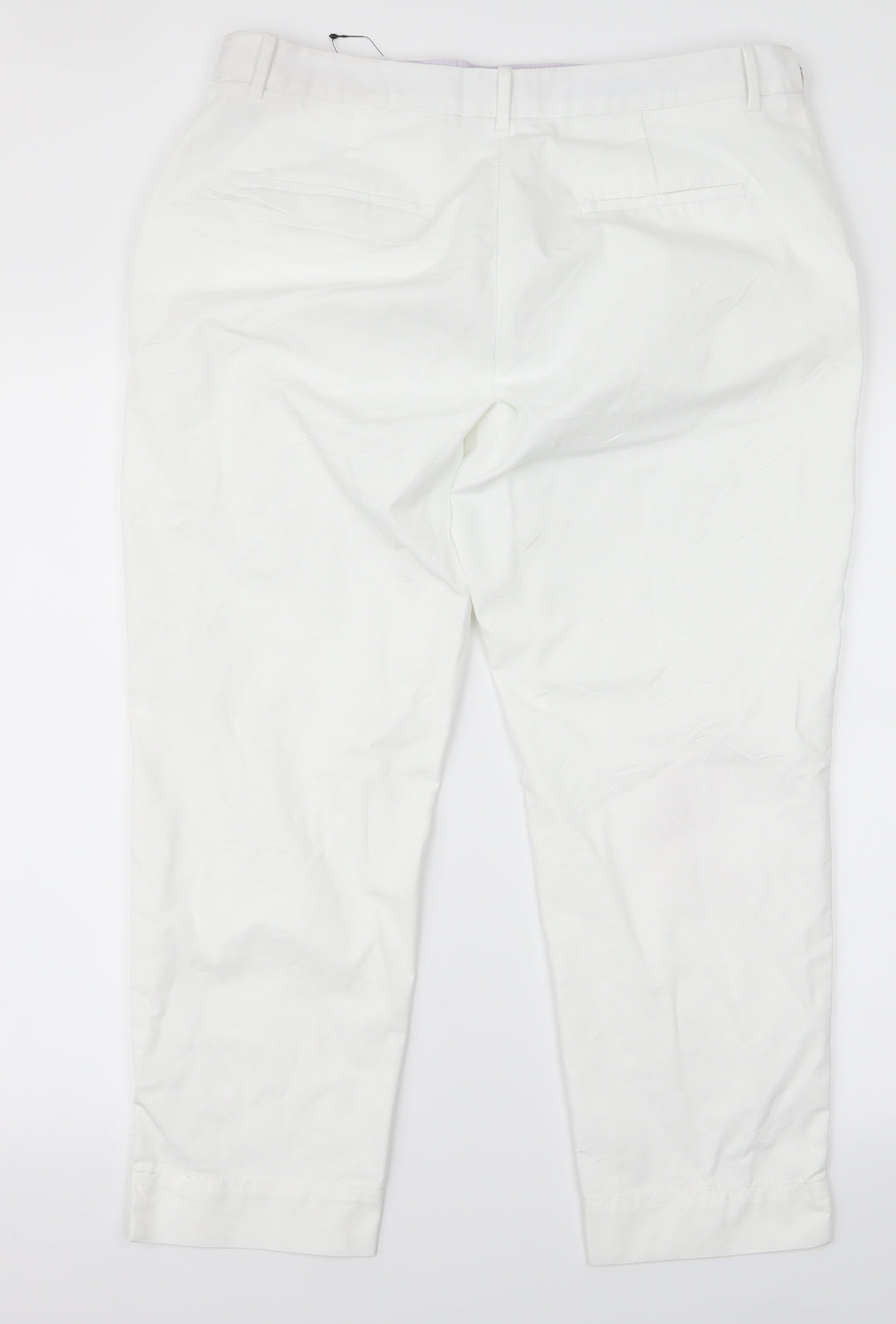 Womens UK Size 14 m&s Regular Fit  White Trousers