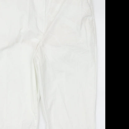 Womens UK Size 14 m&s Regular Fit  White Trousers