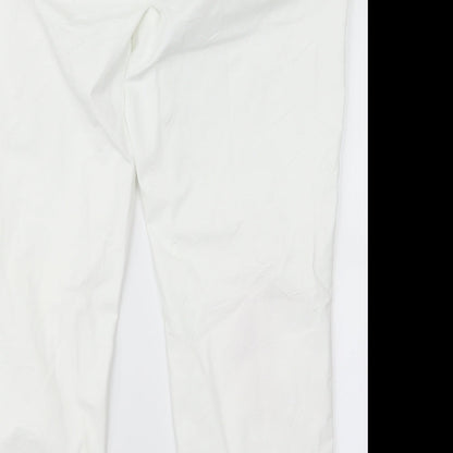 Womens UK Size 14 m&s Regular Fit  White Trousers