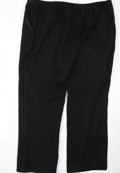 Womens UK Size XL Damart Regular Fit  Black Trousers