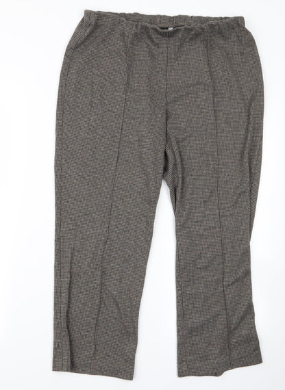 bonmrache Womens Brown   Trousers  Size 14 L20 in