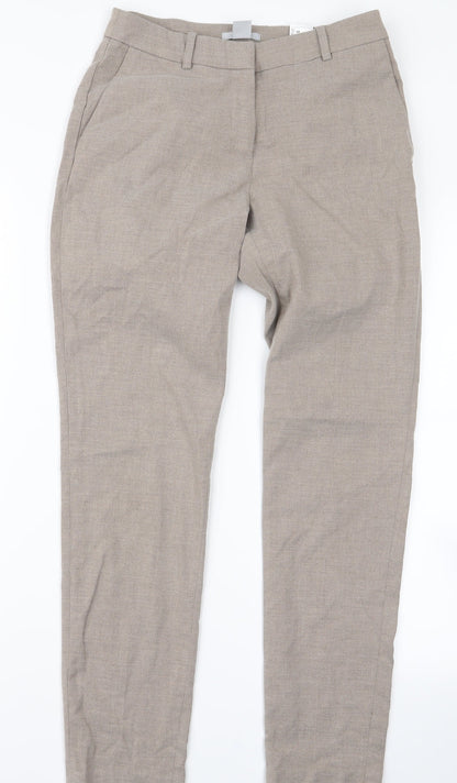 Womens UK Size 4 H&M Regular Fit  Brown Trousers
