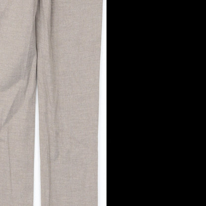 Womens UK Size 4 H&M Regular Fit  Brown Trousers
