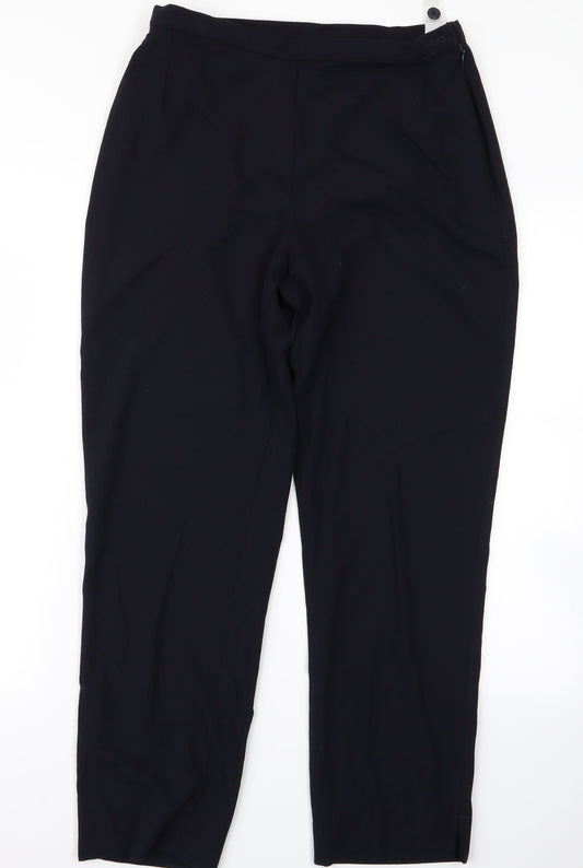 Womens UK Size 14 m&s Relaxed Fit  Blue Trousers