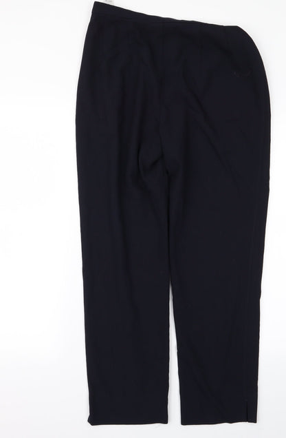 Womens UK Size 14 m&s Relaxed Fit  Blue Trousers