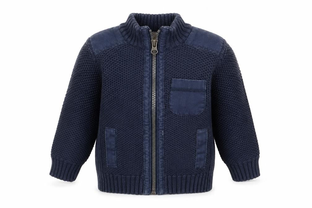 Front view of F&F Blue Jacket, size 12, Months