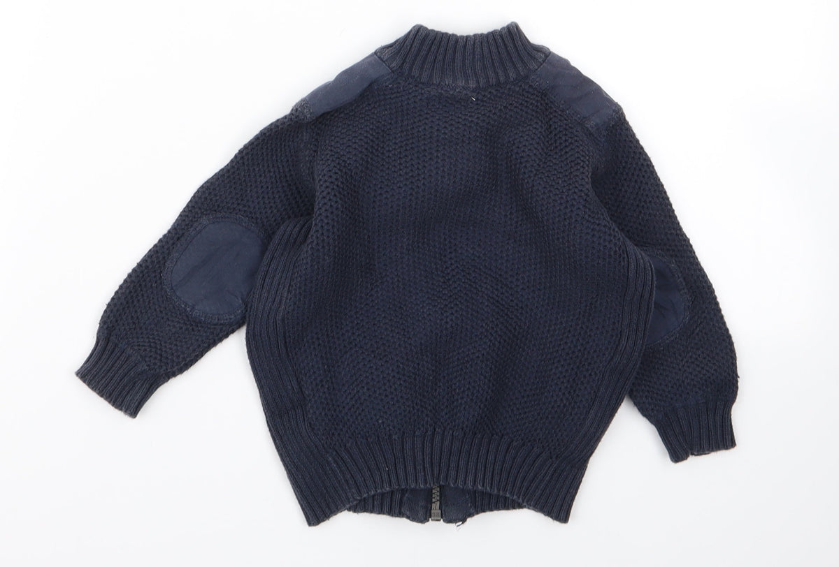 Back view of F&F Blue Jacket, size 12, Months