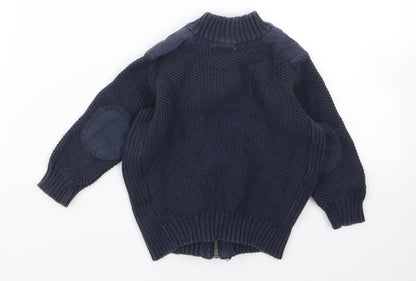 Back view of F&F Blue Jacket, size 12, Months