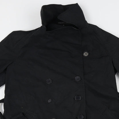 Great Plains Womens Black   Overcoat Coat Size XS