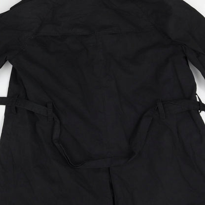 Great Plains Womens Black   Overcoat Coat Size XS