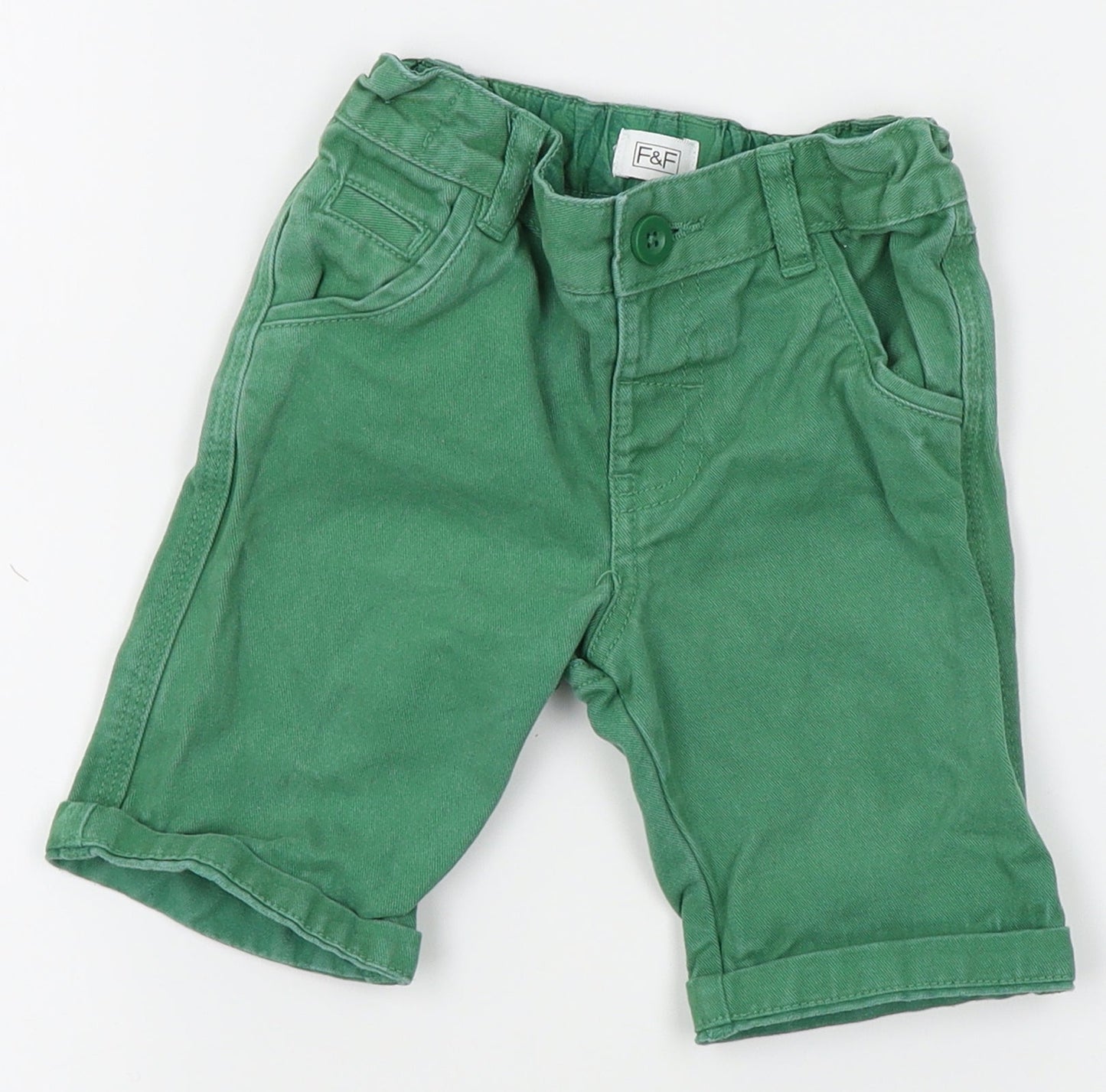 F&F Boys Green   Straight Jeans Size 2 Years
