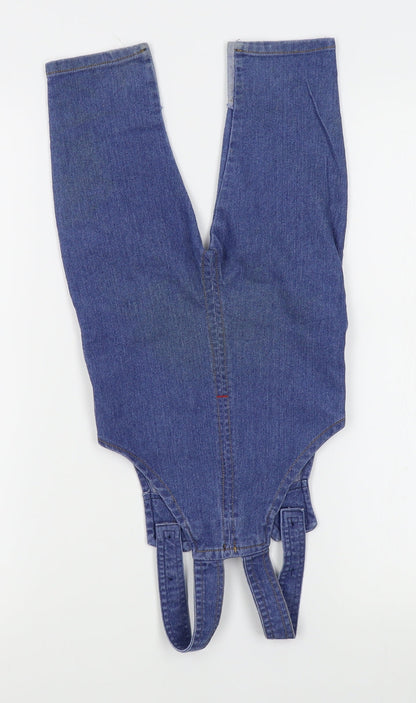 Preworn Girls Blue   Dungaree One-Piece Size M L10 in