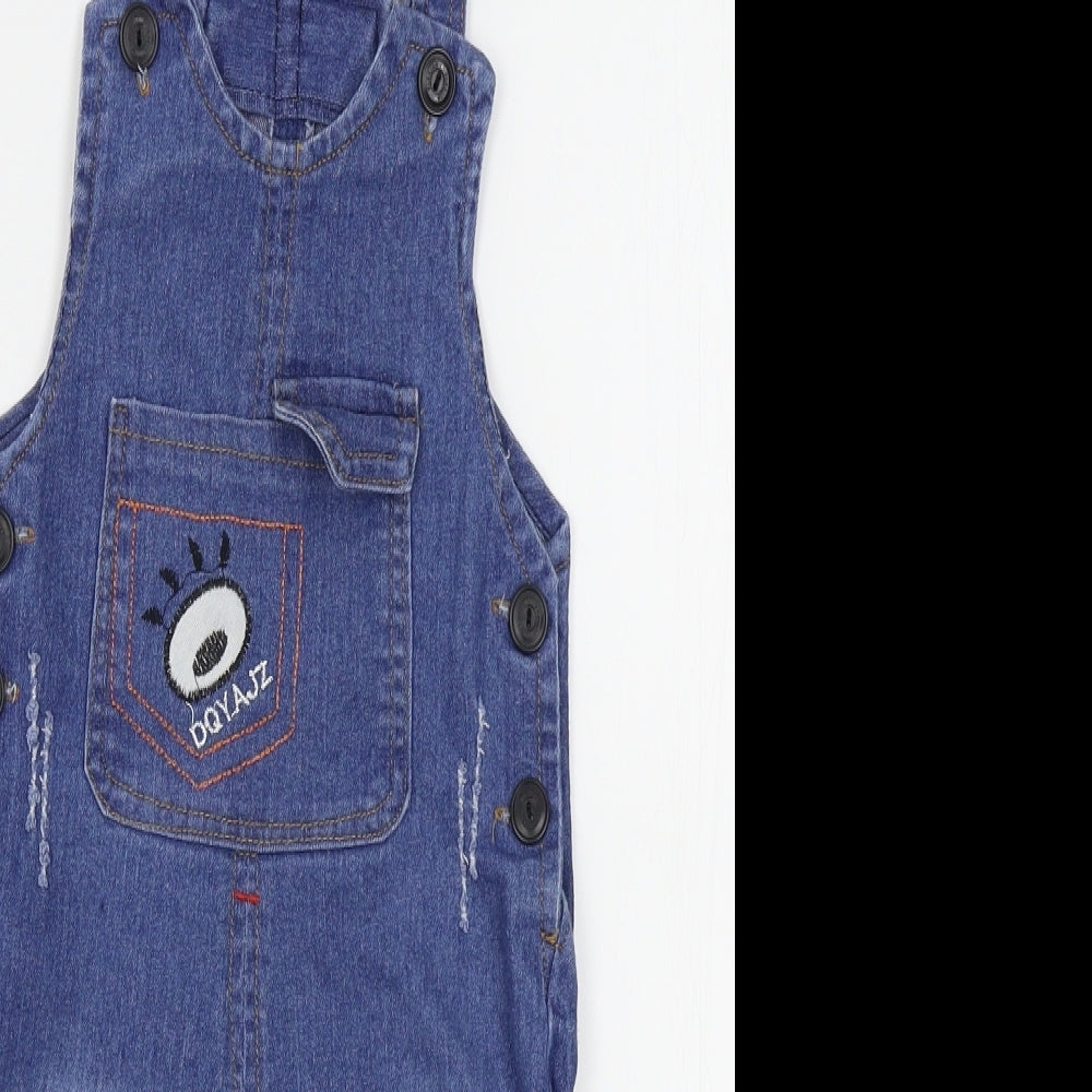 Preworn Girls Blue   Dungaree One-Piece Size M L10 in