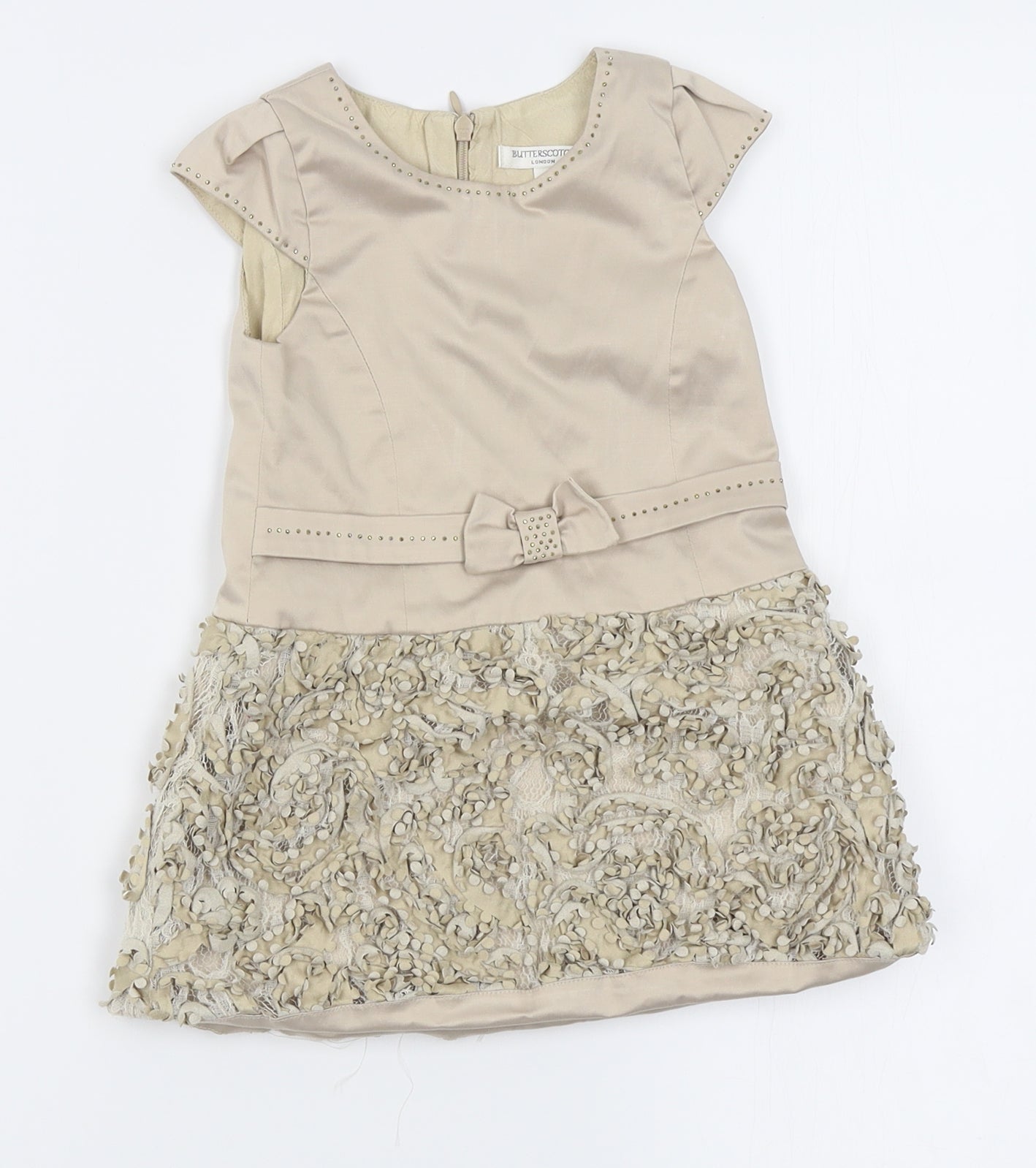 butterscotch Girls Beige   A-Line  Size 2 Years