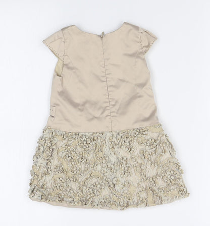 butterscotch Girls Beige   A-Line  Size 2 Years