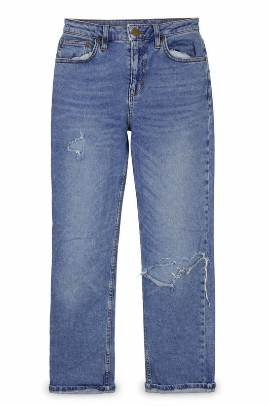 Womens UK Size 10 Oasis Regular Fit Straight Blue Jeans
