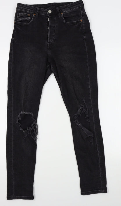 Womens UK Size One Size H&M Regular Fit Skinny Black Jeans