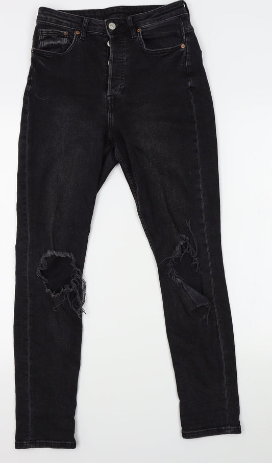 Womens UK Size One Size H&M Regular Fit Skinny Black Jeans