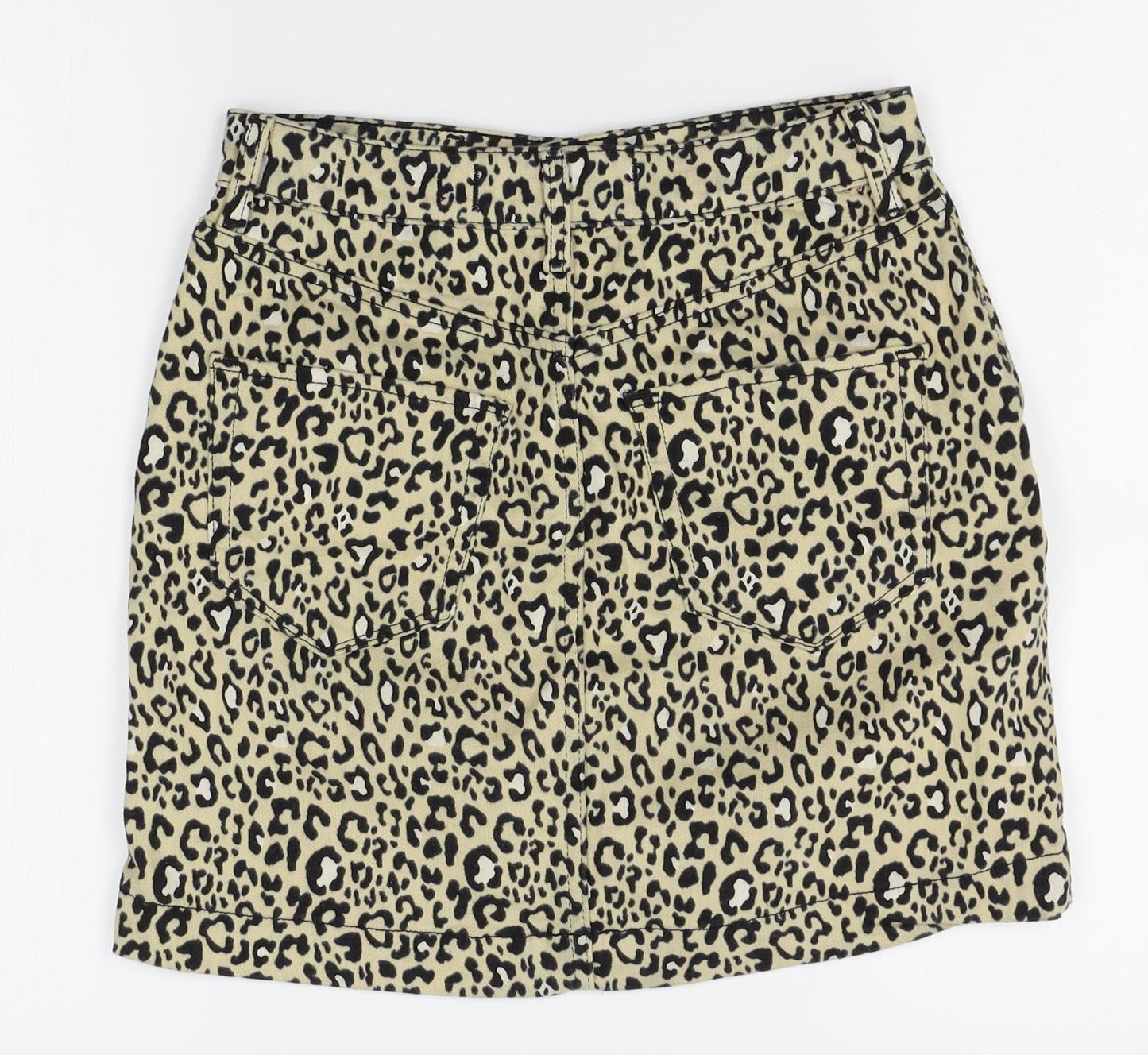 Hollister Womens Beige Animal Print  Straight & Pencil Skirt One Size  - ultra high rise