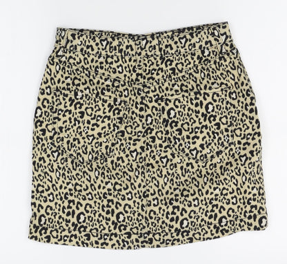 Hollister Womens Beige Animal Print  Straight & Pencil Skirt One Size  - ultra high rise