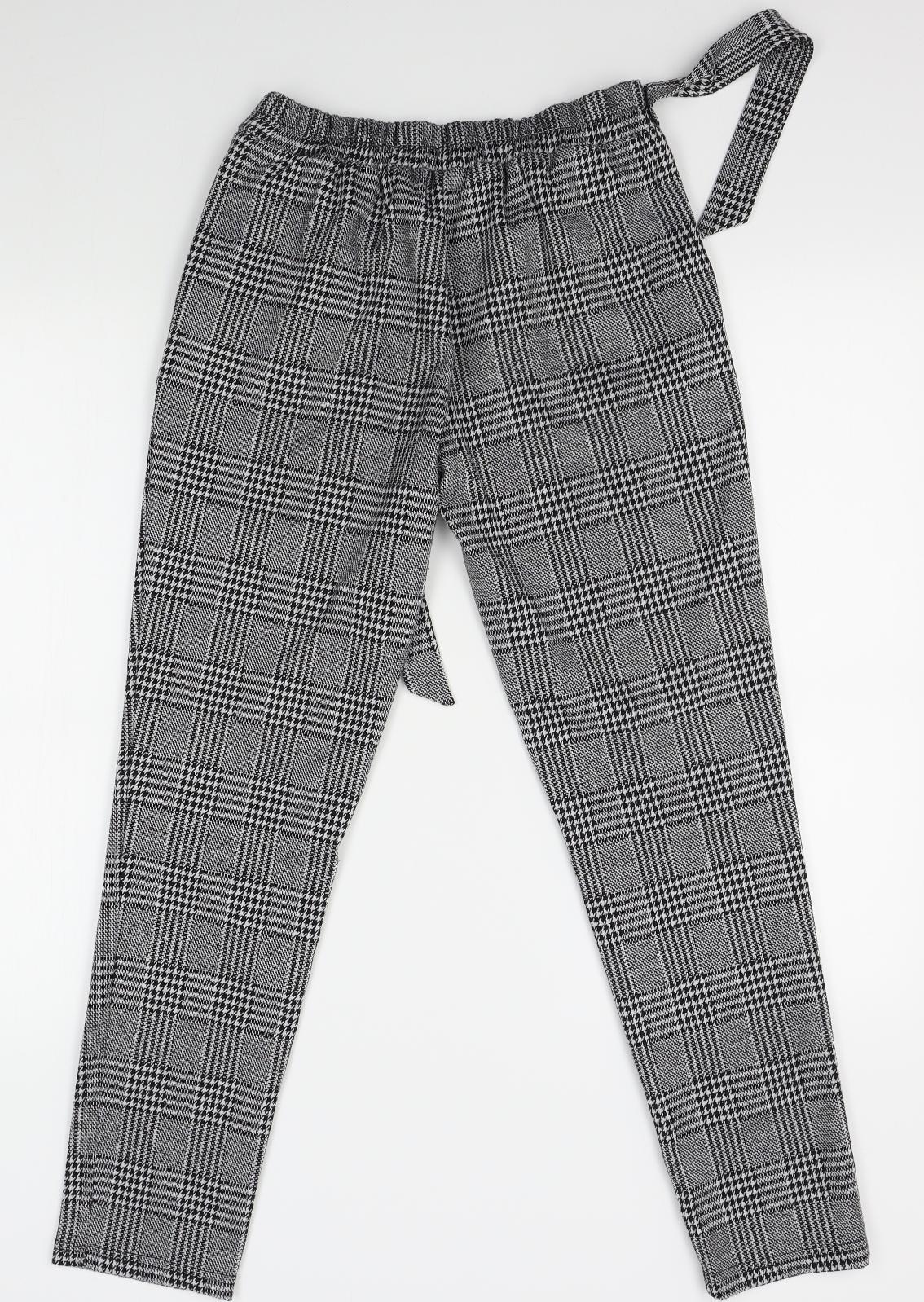 Love Tree Womens Grey Plaid  Trousers  Size S L26 in