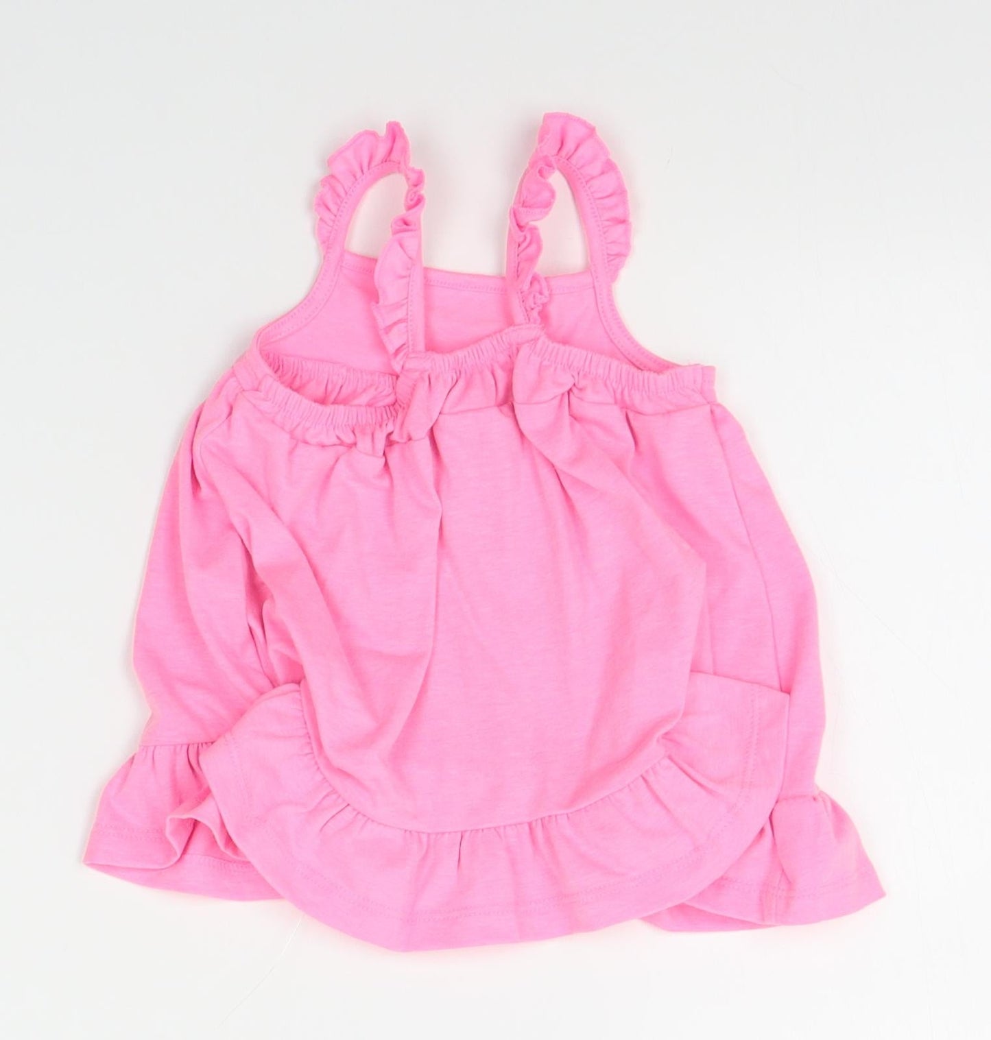 F&F Girls Pink   Pinafore/Dungaree Dress  Size 3-6 Months
