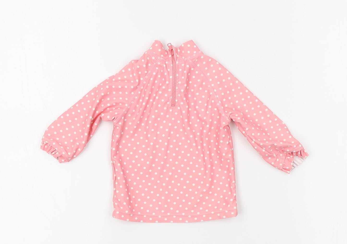 Mothercare Girls Pink Polka Dot   Pyjama Top Size 9-12 Months