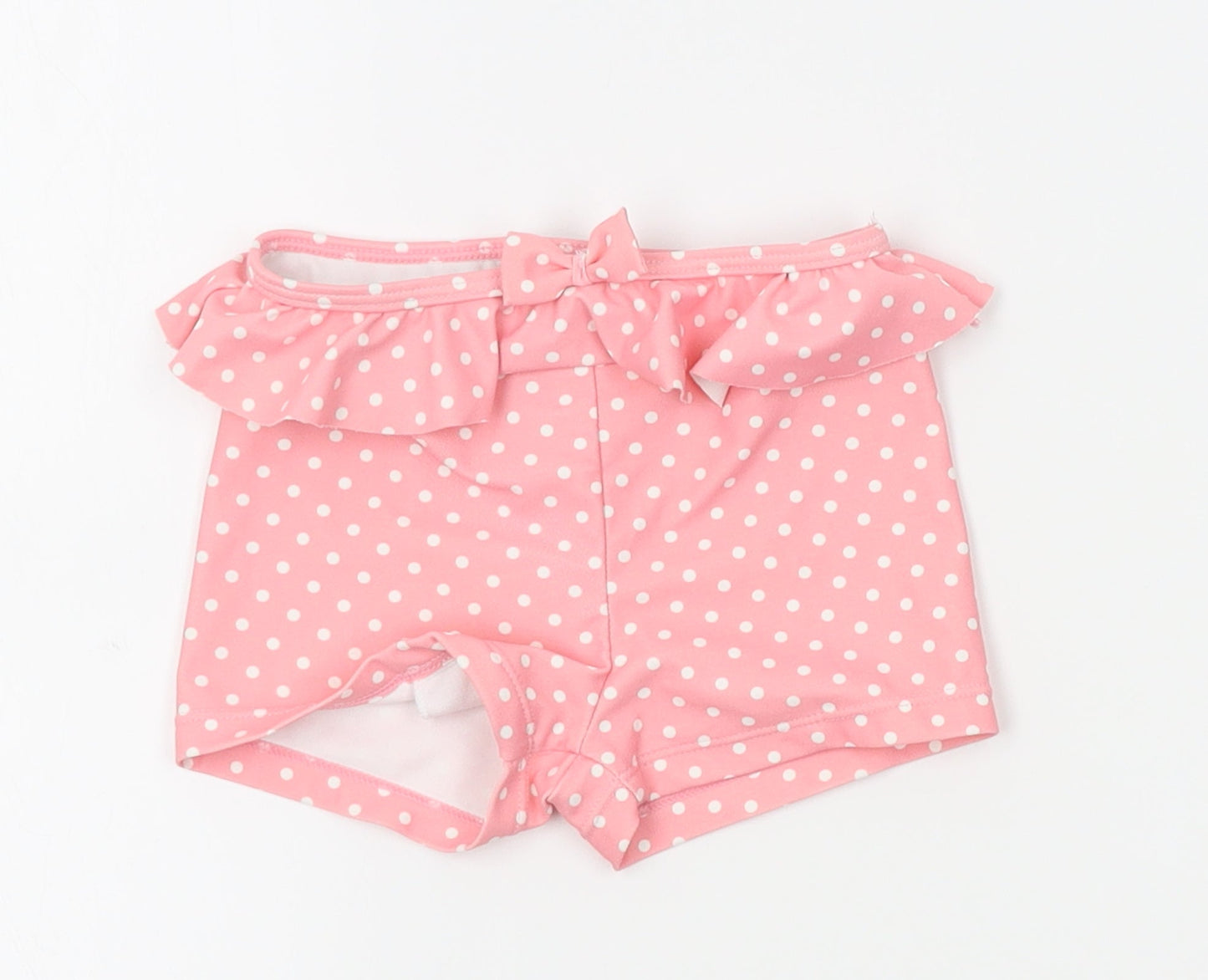 Mothercare Girls Pink Polka Dot   Pyjama Pants Size 9-12 Months  - night shorts