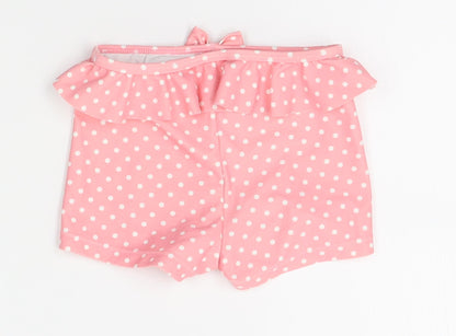 Mothercare Girls Pink Polka Dot   Pyjama Pants Size 9-12 Months  - night shorts