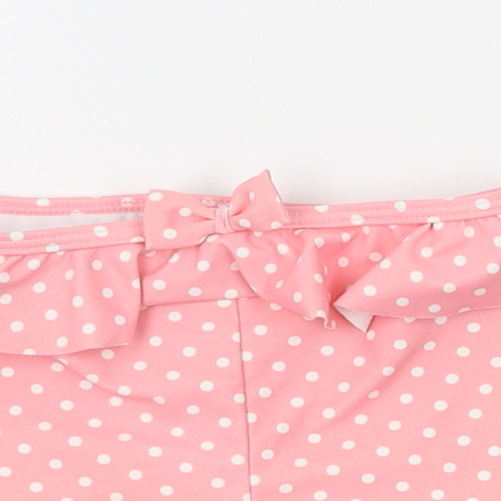 Mothercare Girls Pink Polka Dot   Pyjama Pants Size 9-12 Months  - night shorts