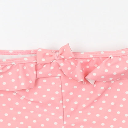 Mothercare Girls Pink Polka Dot   Pyjama Pants Size 9-12 Months  - night shorts