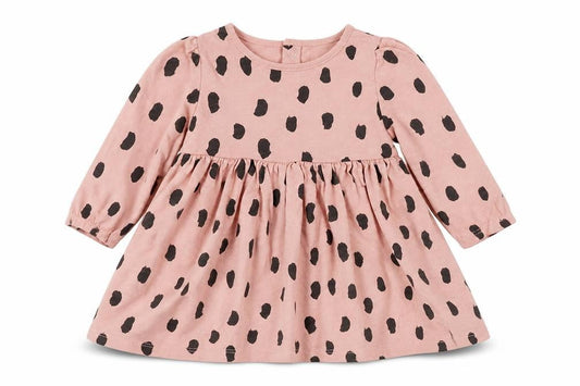 M&S Girls Pink Polka Dot  A-Line  Size 6-9 Months