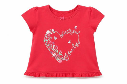 Front view of George girls’ red basic blouse, size 3-6, months