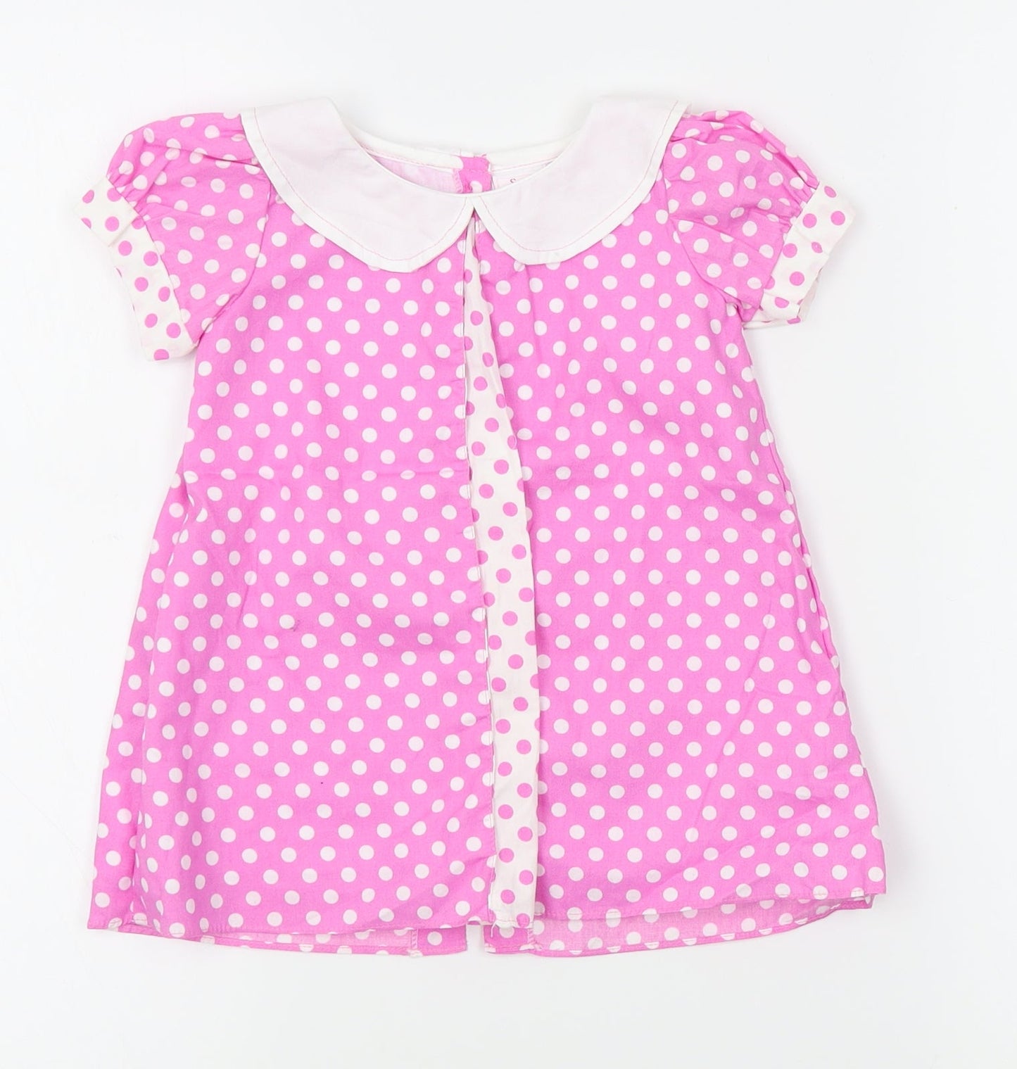 sweet elegance Girls Pink Polka Dot  A-Line  Size 12 Months