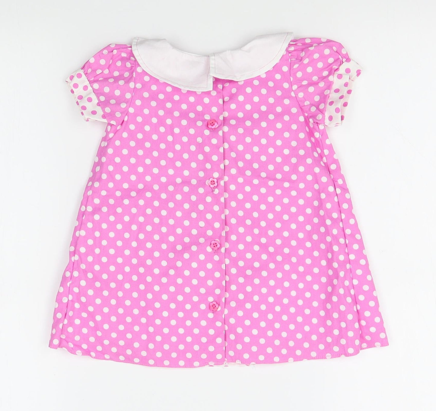 sweet elegance Girls Pink Polka Dot  A-Line  Size 12 Months